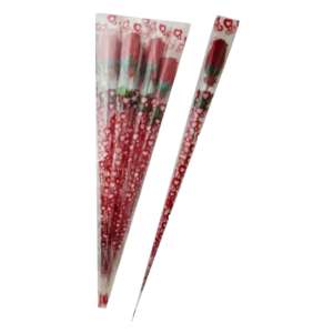 Red Rose Pack of 12 in Sleeve (65cm long)